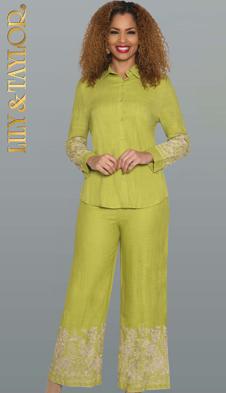Lily And Taylor 5052-KWG Church Dress