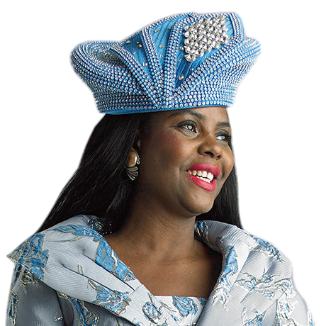 Lily And Taylor H382-BLU Church Hat