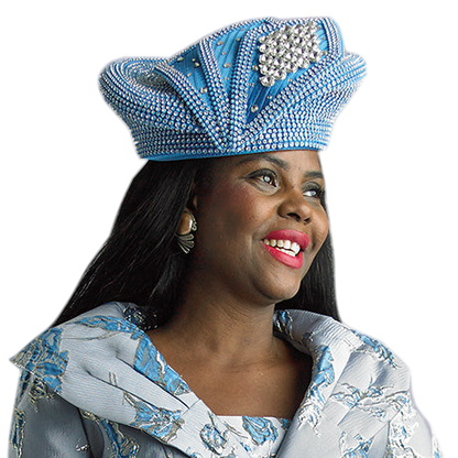 Lily And Taylor H382-BLU Church Hat