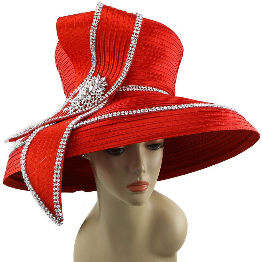 Sunday 9113-RED-CO Church Hat