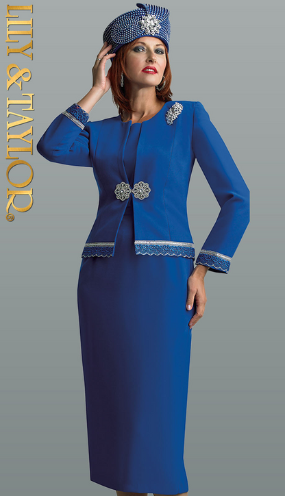 Lily And Taylor 4272-RYL-QS Church Suit