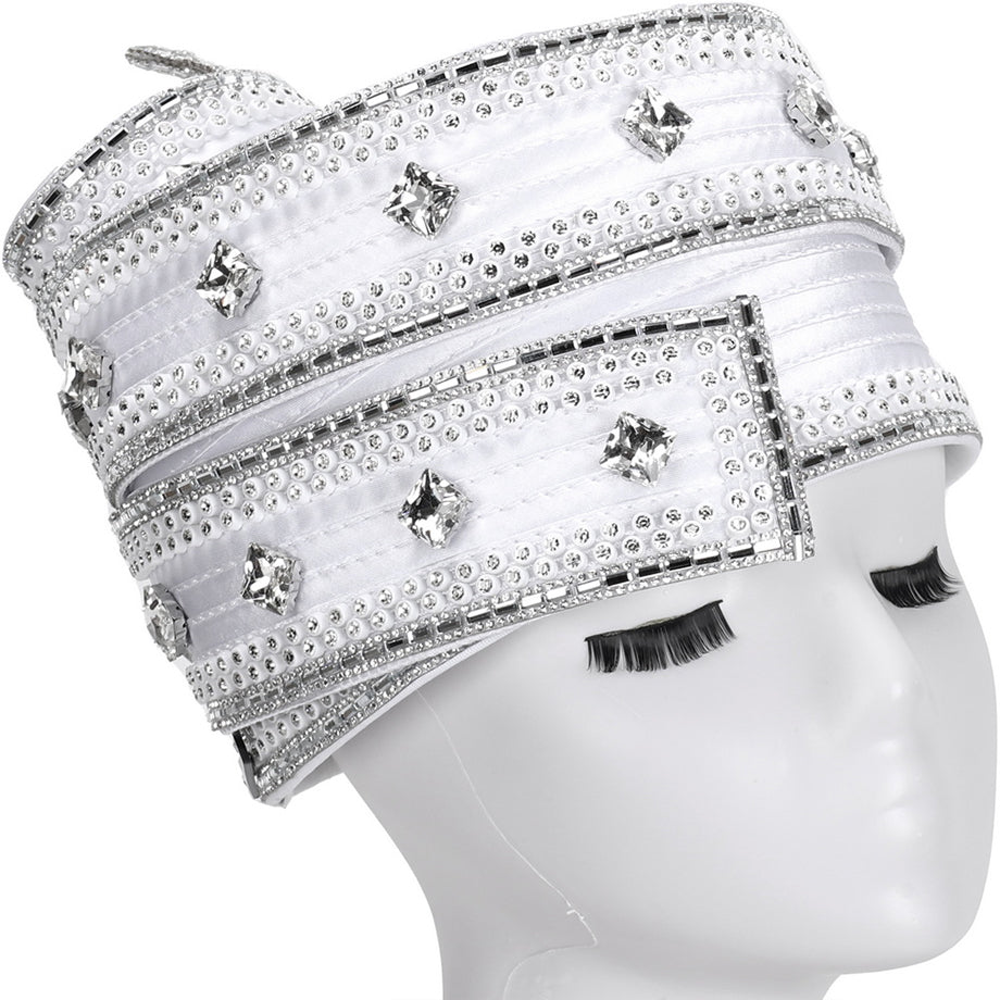 Giovanna HR22138-WHT Church Hat