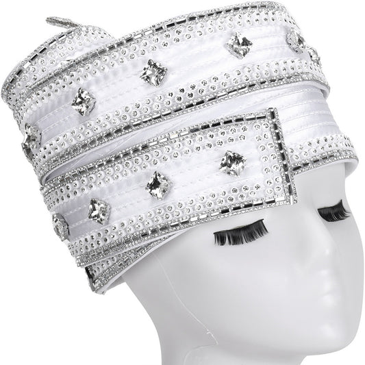 Giovanna HR22138-WHT Church Hat