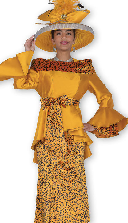 Elite 6167-GLD Mens Church Suit