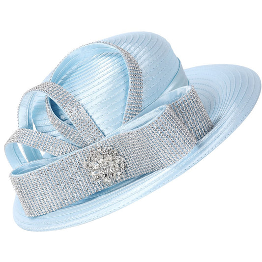 Giovanna HR1089-BLU Church Hat