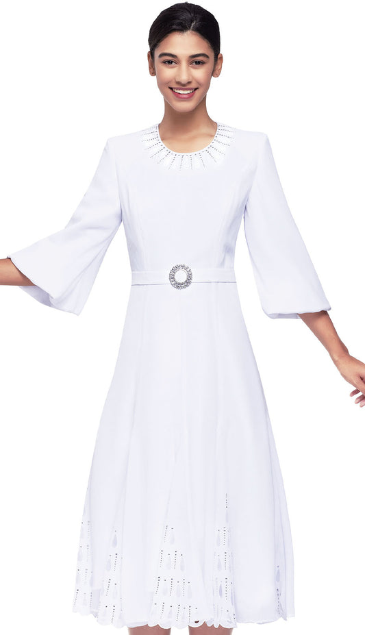 Serafina 7105-WHT Church Dress