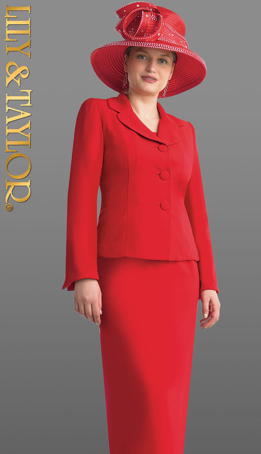 Lily And Taylor 4063-RE-IH Church Suit