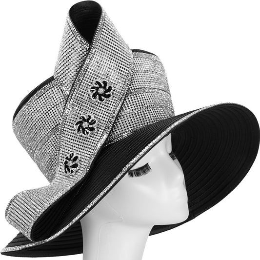 Giovanna HR22140-BLK Church Hat