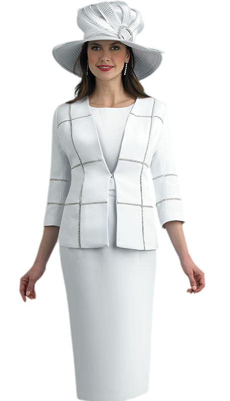 Lily And Taylor 4623-WHT Church Suit