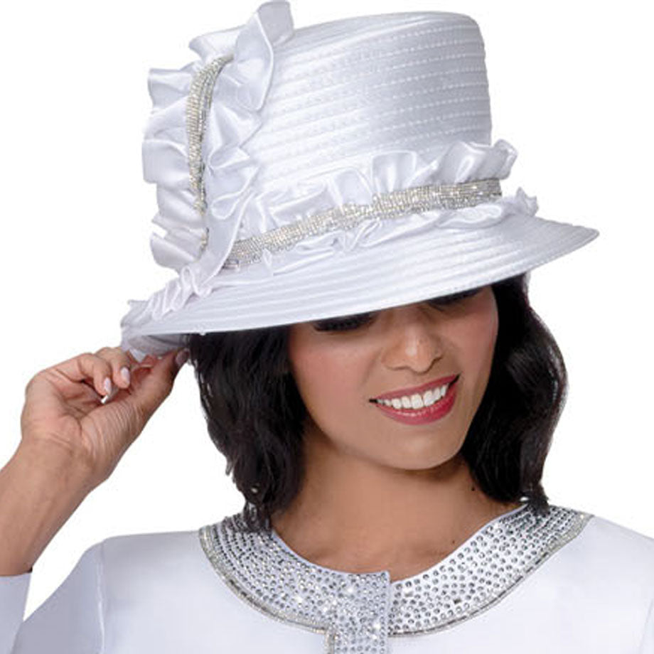 Dorinda Clark Cole 401032-WHT-H-IH Church Hat