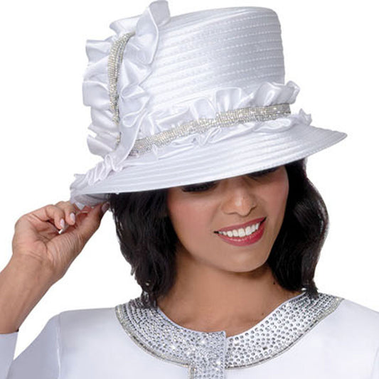 Dorinda Clark Cole 401032-WHT-H-IH Church Hat
