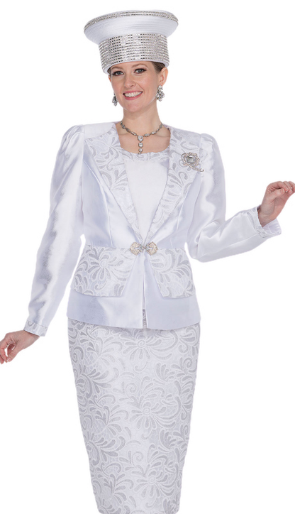 Champagne Italy 5911-WHT Church Suit