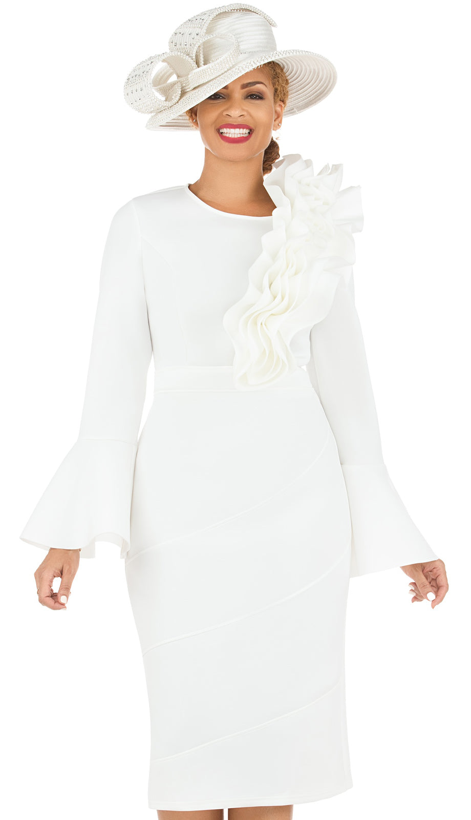 Giovanna DP2401-OFFW Church Dress-Hat