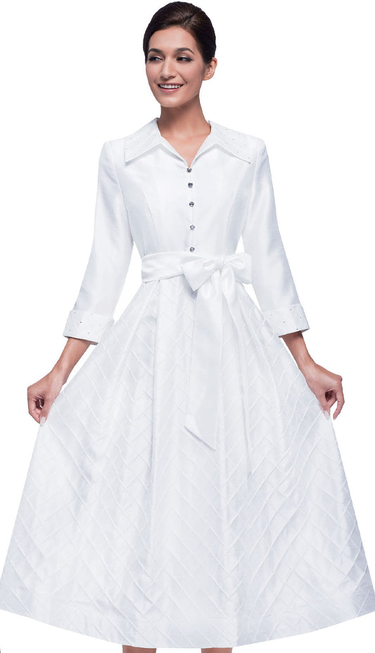 Serafina 6981-WHT Womens Church Dress