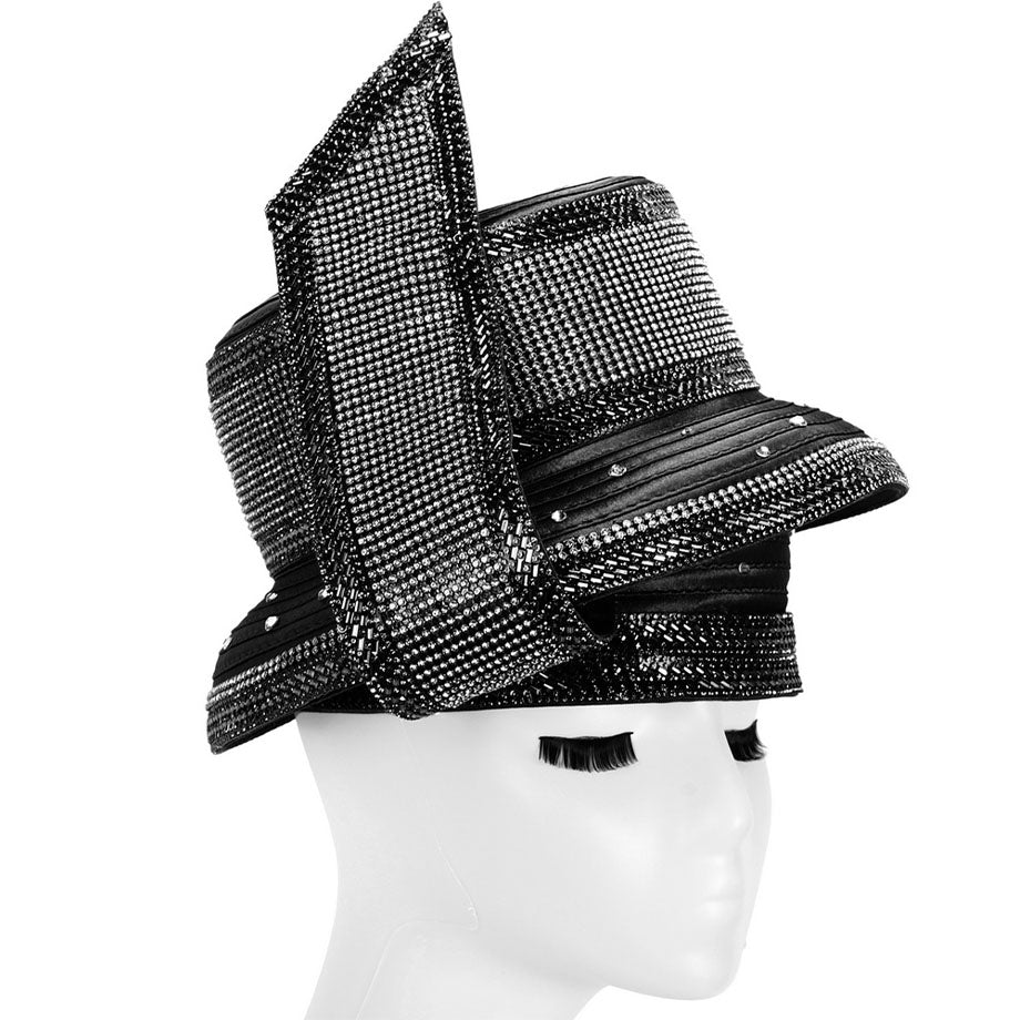 Giovanna HR22143-BLK Church Hat