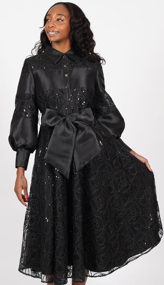 Diana Couture 9803-BLK Womens Church Dress