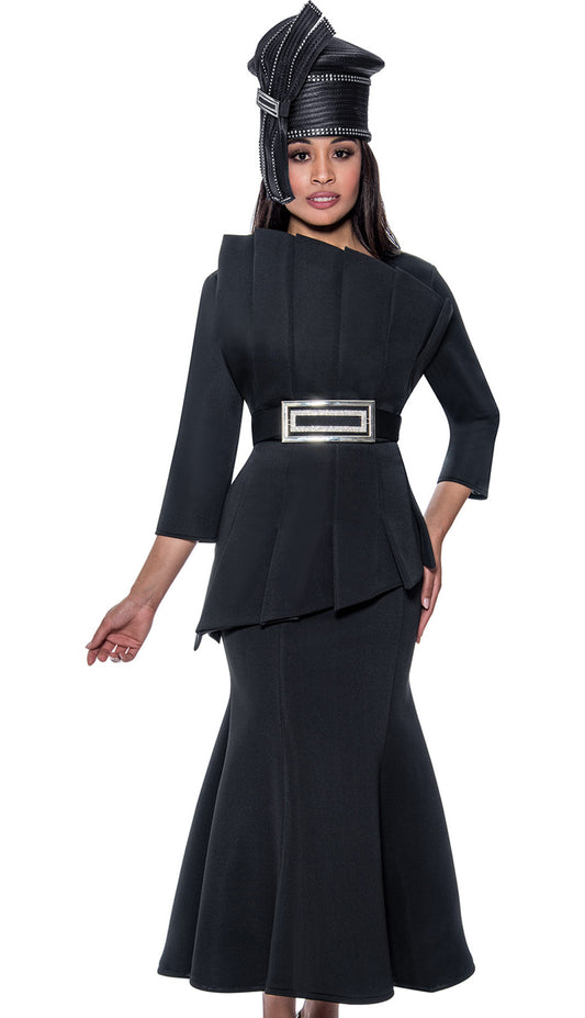 Stellar Looks SL1672-BLK-QS Unisex Church Suit