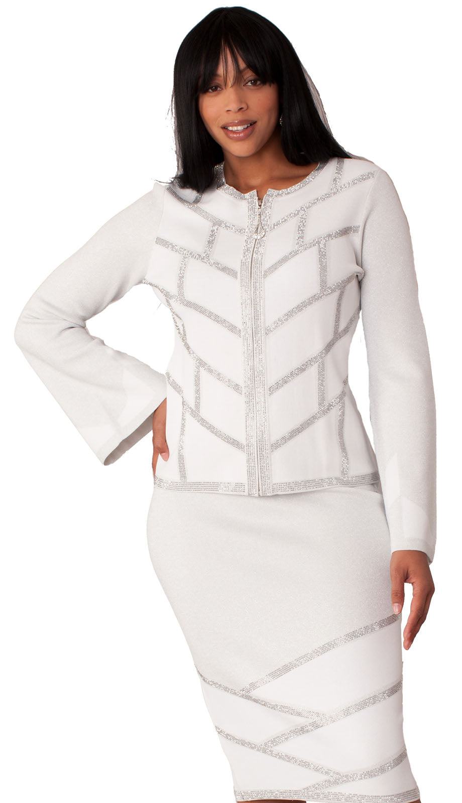 Kayla By Tally Taylor 5326-WHT Church Suit