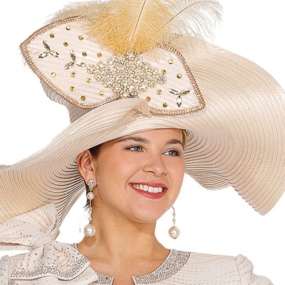 Elite Champagne H6267-CHM-QS Church Hat