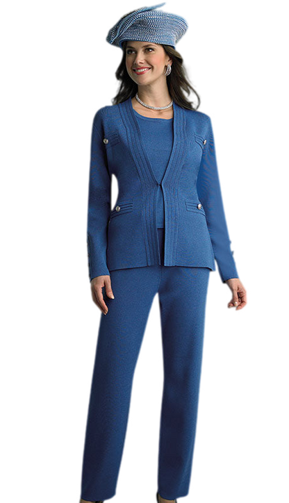 Lily And Taylor 780-NVY Ladies Church Pant Suit