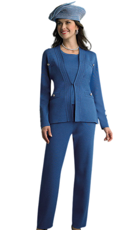 Lily And Taylor 780-NVY Ladies Church Pant Suit