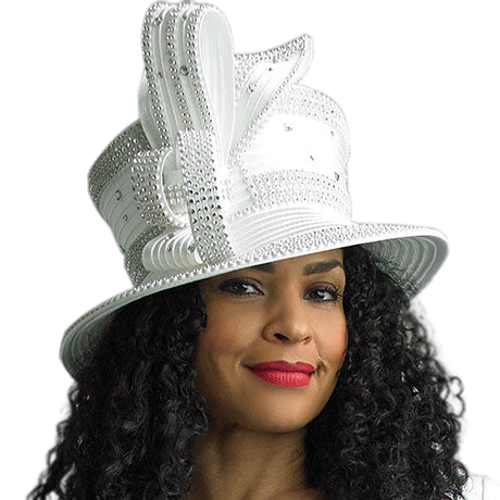 Lily And Taylor H397-WHT Church Hat