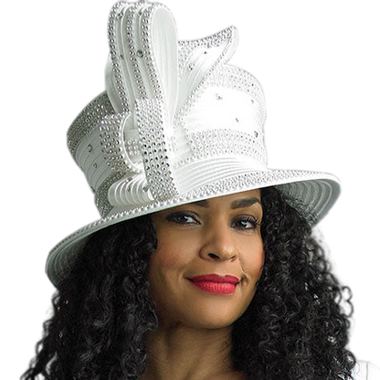 Lily And Taylor H397-WHT Church Hat