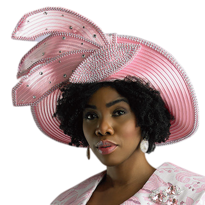 Lily And Taylor H387-PNK Church Hat