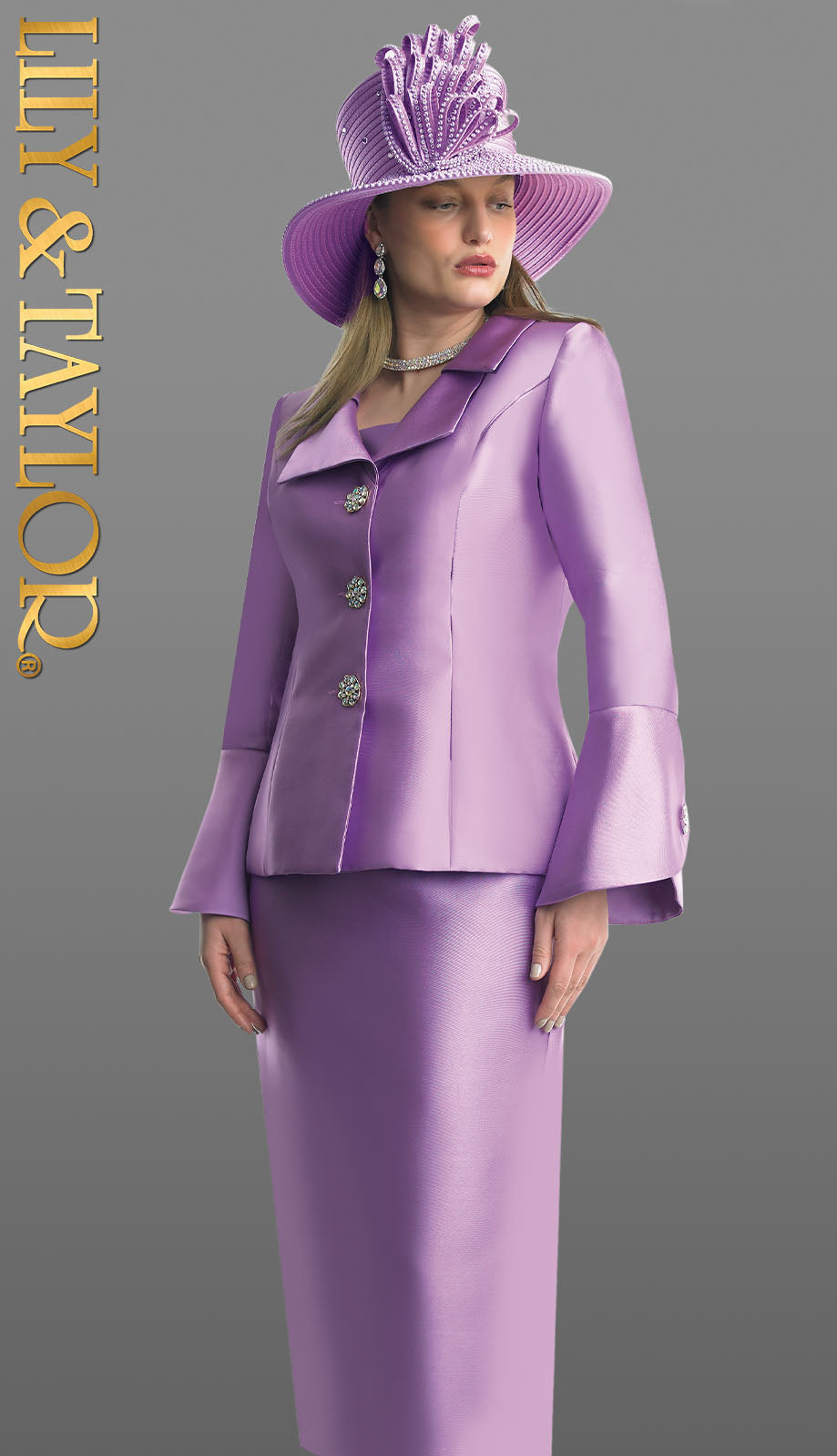 Lily And Taylor 4107-LIL Church Suit-Hat