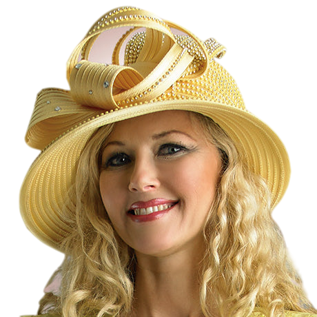 Lily And Taylor H388-YLW Church Hat