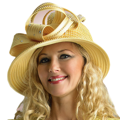 Lily And Taylor H388-YLW Church Hat