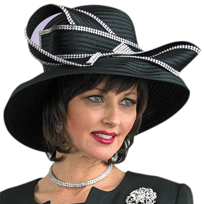 Lily And Taylor H1009-BLK Church Hat