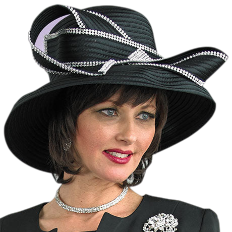 Lily And Taylor H1009-BLK Church Hat