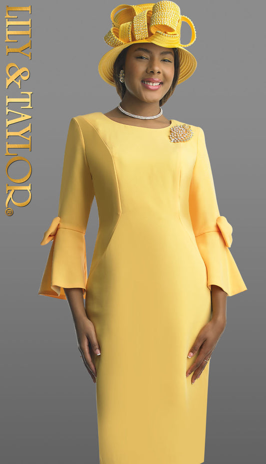 Lily And Taylor 4154-YLW-QS Church Dress