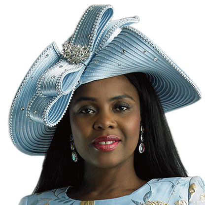 Lily And Taylor H390-BLU Church Hat