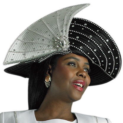 Lily And Taylor H391-BWI Church Hat