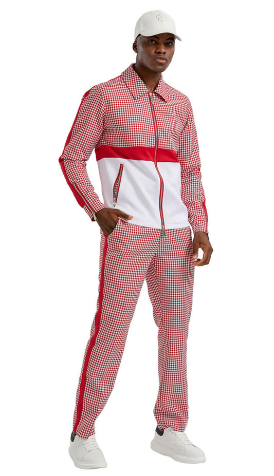Tazzio M343SK-RED Mens Sport Suit