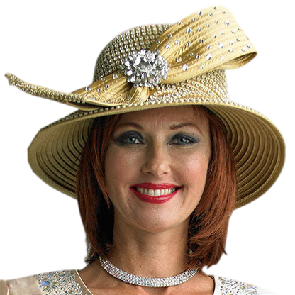 Lily And Taylor H417-GLD Church Hat