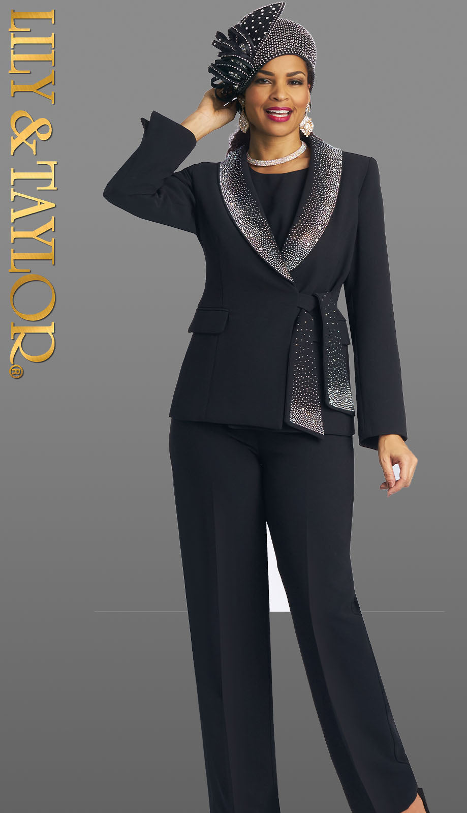 Lily And Taylor 4373-QS BL Church Suit