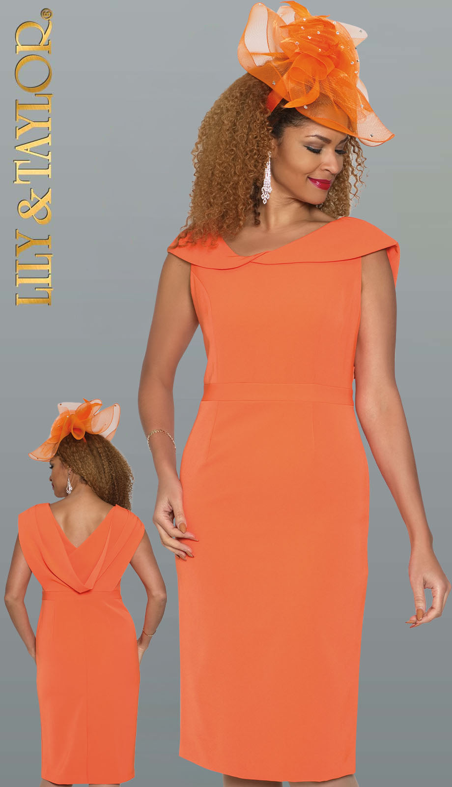 Lily And Taylor 4978-ORG Church Dress