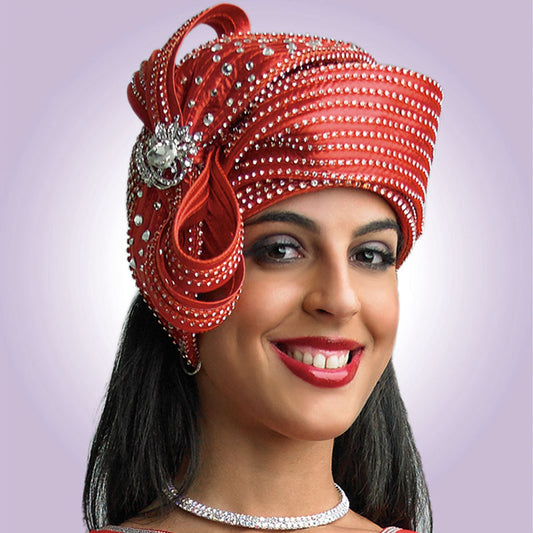 Lily And Taylor H419-RED-QS Church Hat