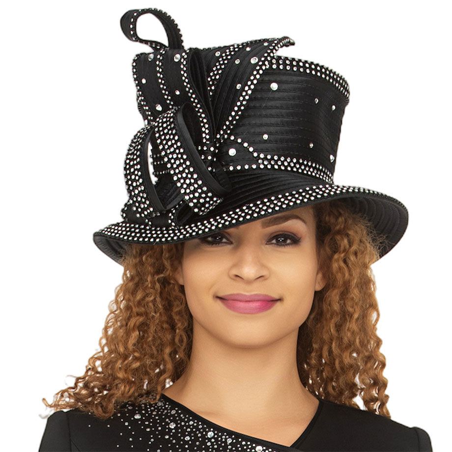 Giovanna HR22131-BLK-QS Church Hat