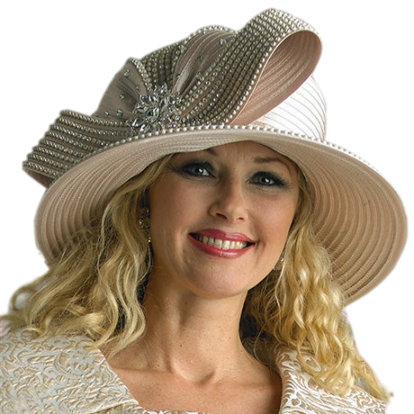 Lily And Taylor H394-GLD Church Hat