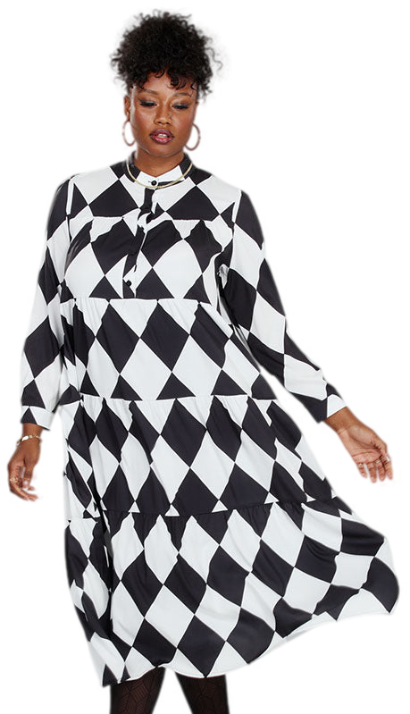 Luxe Moda LM217-BWW Church Ladies Dress