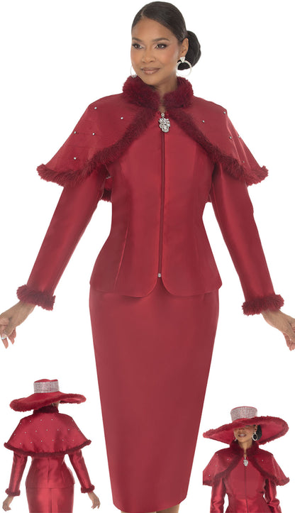Donna Vinci 12240-BUR-H Church Hat