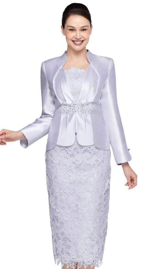 Nina Massini 3154-WHT Church Suit