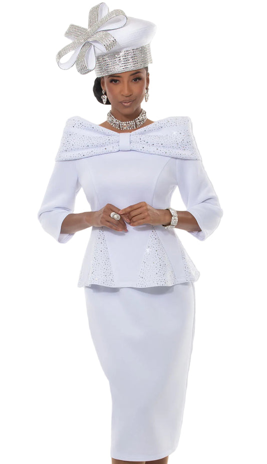 Lisa Rene 3373-WHT-H Church Hat