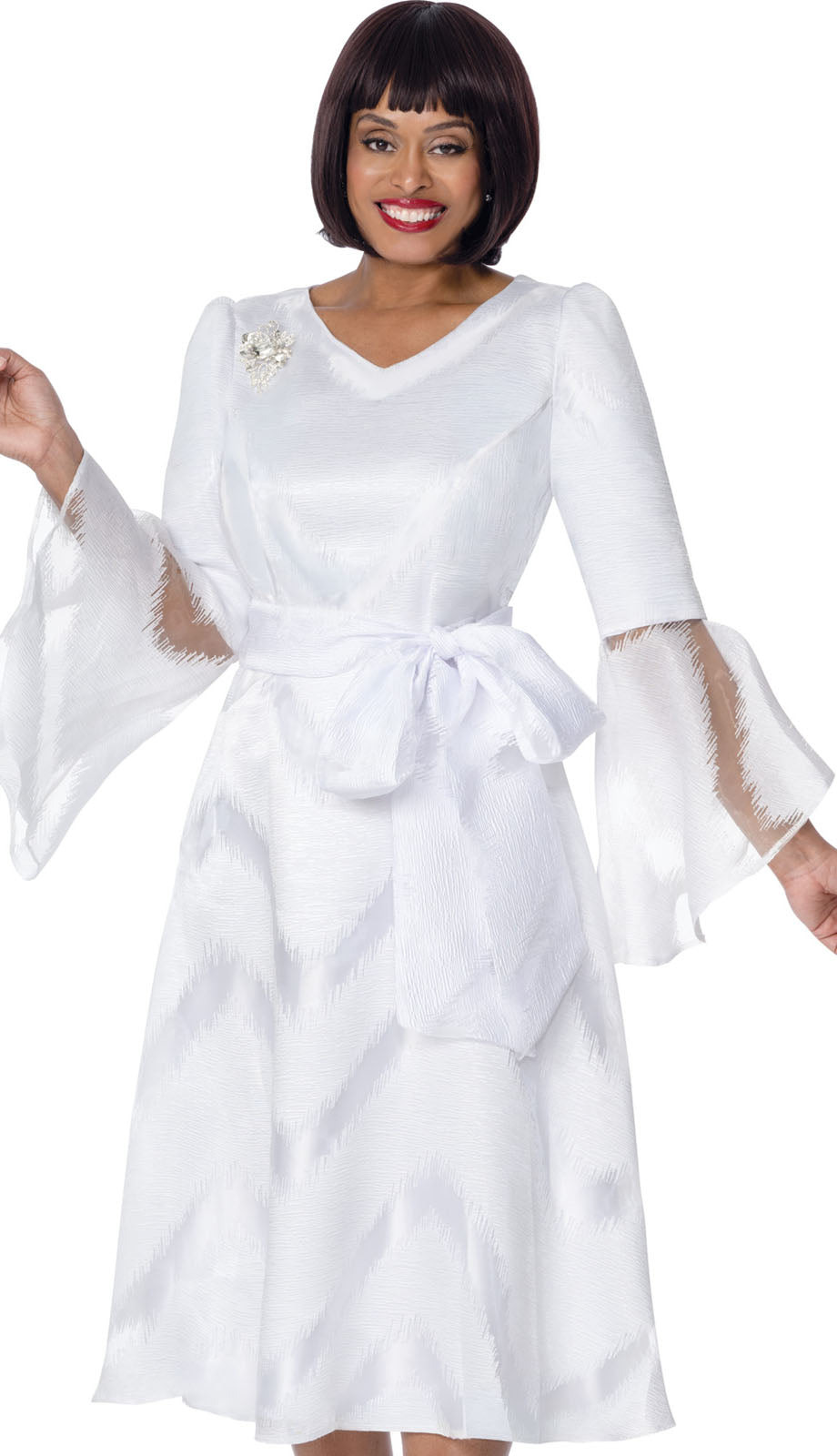 Nubiano 100831-WHT Church Dress