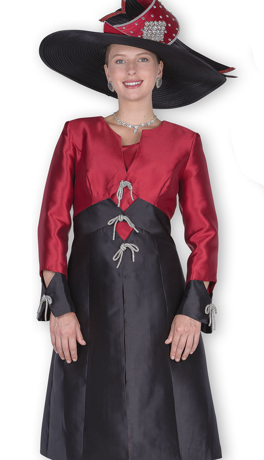 Champagne Italy 6114-RWB-H Church Dress-Hat