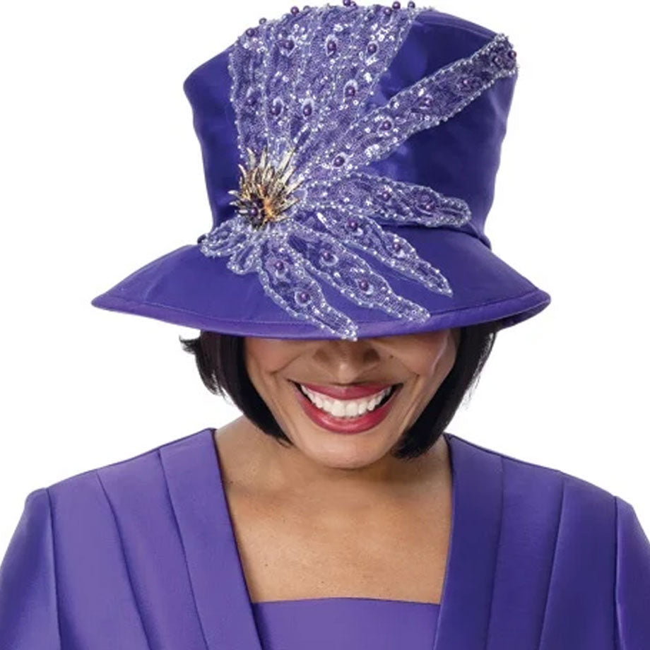 Dorinda Clark Cole 401942-PUR-H-IH Church Hat